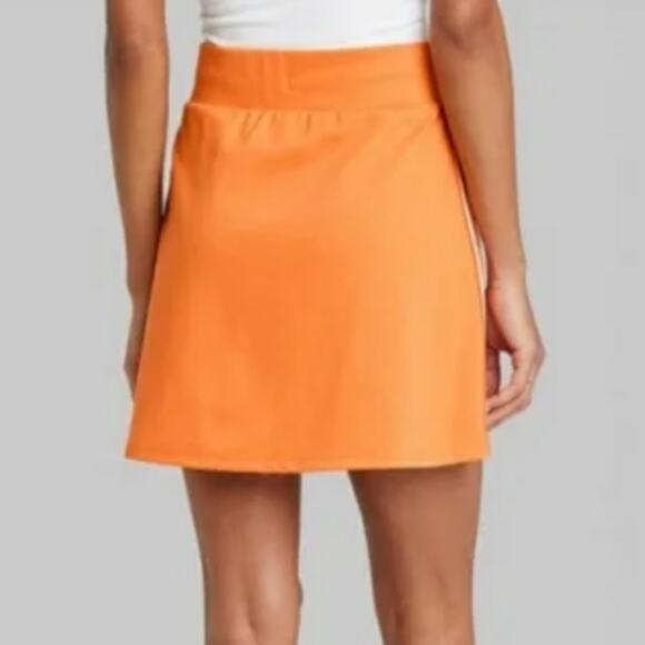 Wild Fable Orange Stripe A-Line Tennis Skirt Medium NEW - Picture 2 of 7